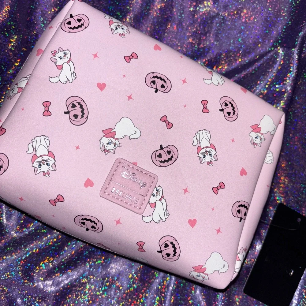 Exclusive Disney The Aristocats Marie Jack-o-Lantern Pink Cosmetic Bag